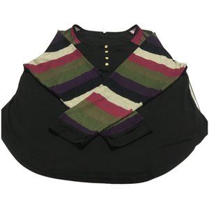 ROSE IN THE BOX Women's Henley Shirts Plus Size Casual Raglan Long Sleeve Loose